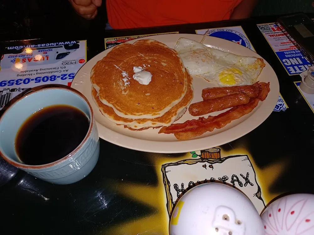 Two Egg Breakfast with Side Pancake